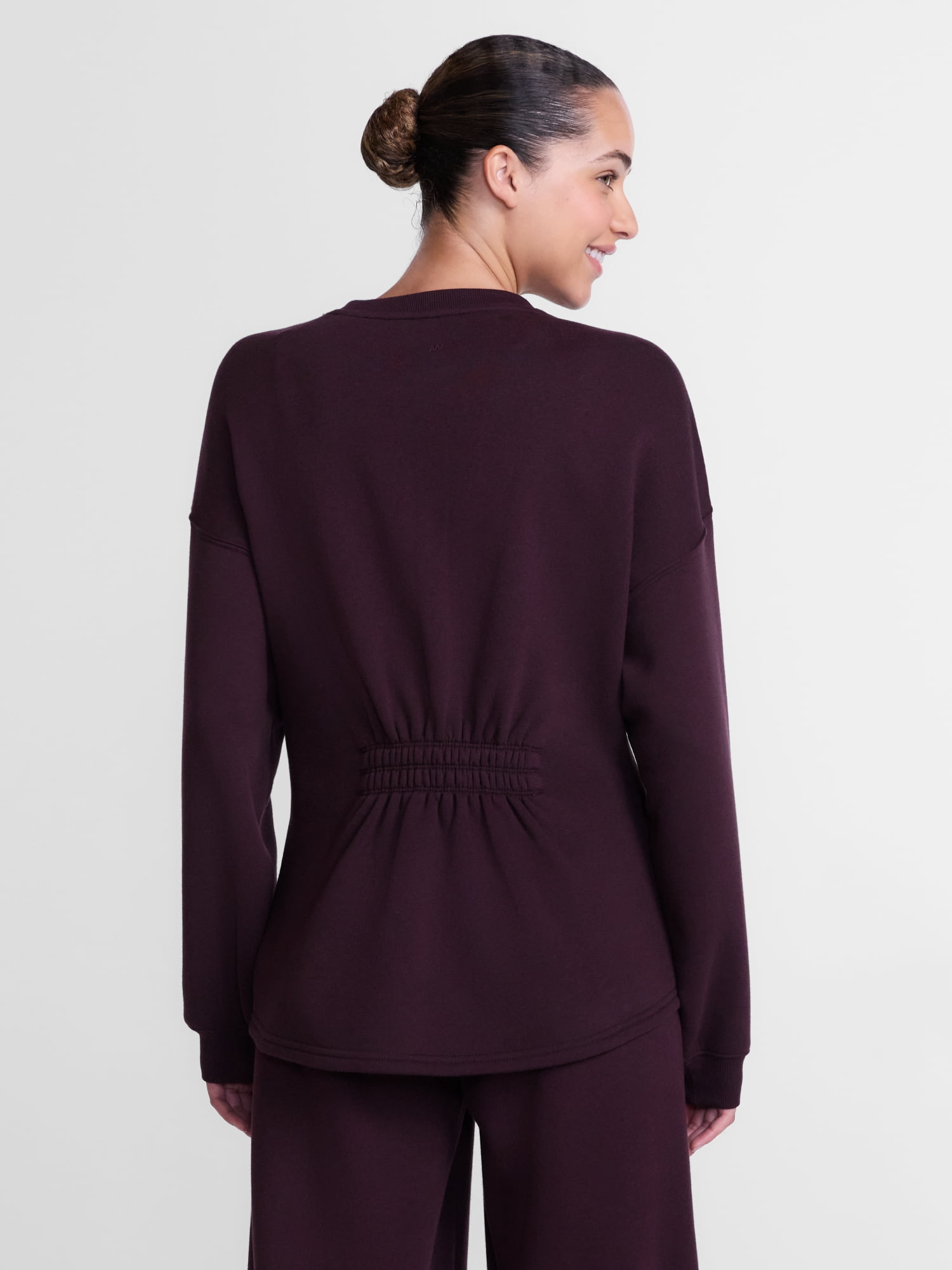 Athletic Works Women's and Women's Plus Cinched Fleece Sweatshirt, Sizes XS-4X