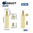 thumbnail image 2 of Uxcell Male Brass Hex Spacer Standoffs Screws Nuts, Hex Column Screw Nut Assortment Kit M2.5*17+6, 2 of 7