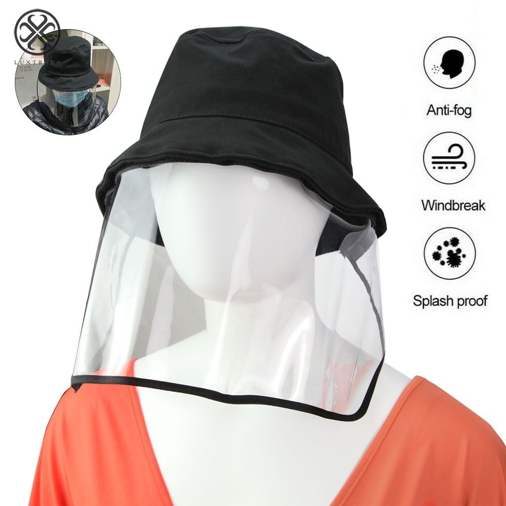 Anti-Saliva Splash Dust Proof Cap Full Face Shield Safety Protection Clear Hat 