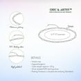 thumbnail image 6 of CHIC & ARTSY 925 Sterling Silver Bracelet for Women - 3mm Figaro Chain Bracelet - Size 6.5 to 8.5 Inches Adjustable, 6 of 7
