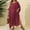 Brick Red, variant on Women's Plus Size Swim Cover Ups Lightweight 3/4 Sleeve Solid Color Sheer Mesh Dress Summer Beach Relaxed Fit Bathing Suits