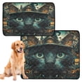 thumbnail image 2 of Qxltty Black Cat Haunted House Cat litter Pads Pet Set of 3 Diaper Mats Center Anti-leakage Layer Absorbent Soft and Comfortable, 2 of 7