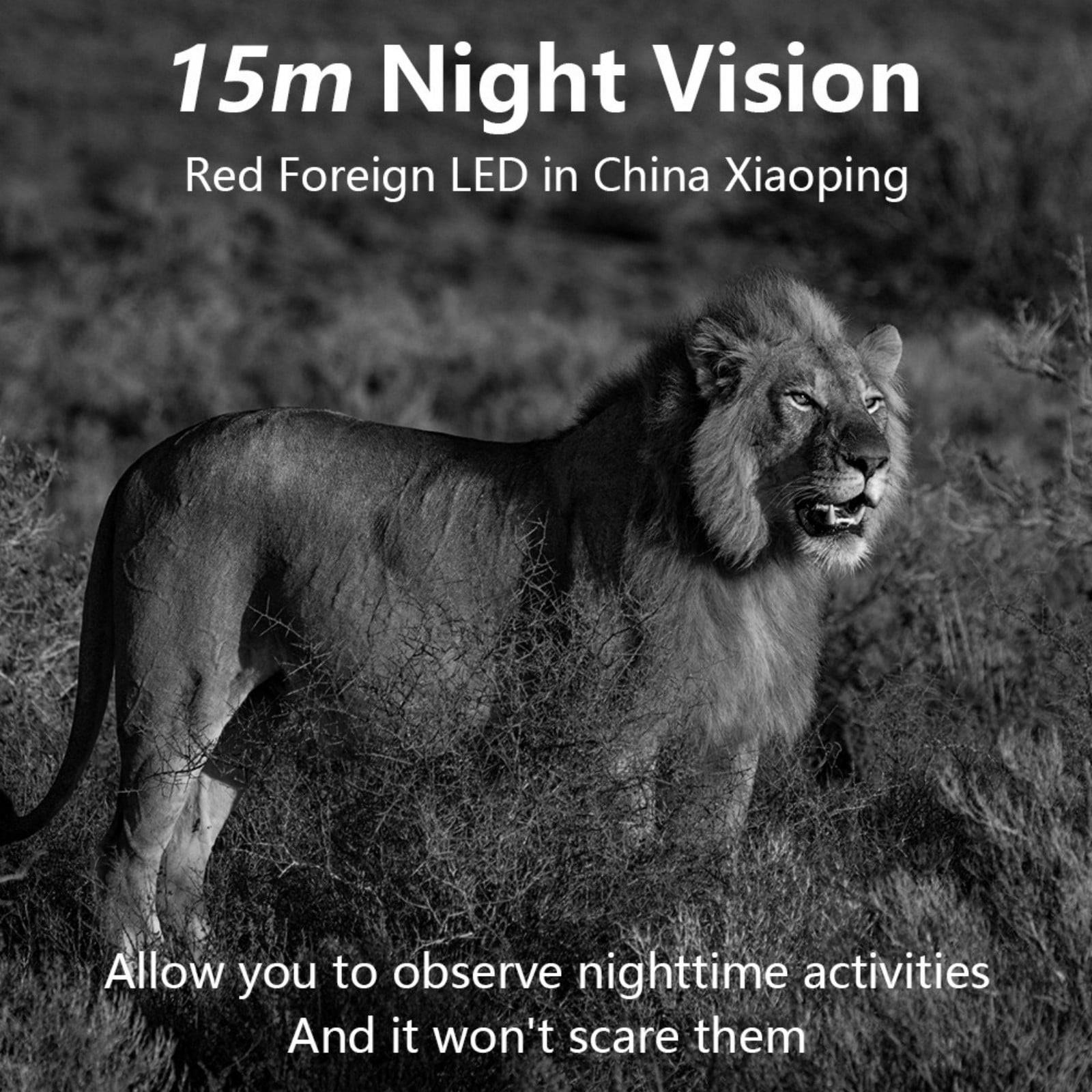 Trail Camera with Infrared Night Vision, Motion Activated Game Camera with Fast Trigger & IP66 Waterproof, High Resolution Wildlife Camera for Outdoor Use