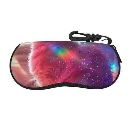 

Cat Bathed in Pink Light Eyeglasses Light Neoprene Sunglasses With Belt Clip Reading For Women Men