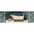 thumbnail image 2 of Grey, Jace 18x9 White Modern Wood Framed Museum Art Print Titled - Enjoying Bath, 2 of 4