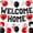 Black Red, variant on Welcome Home Decorations Black Red,Welcome Home Foil Balloon Banner with Confetti Balloons,Red Heart Balloons for Housewarming Baby Shower Home Family Party Supplies
