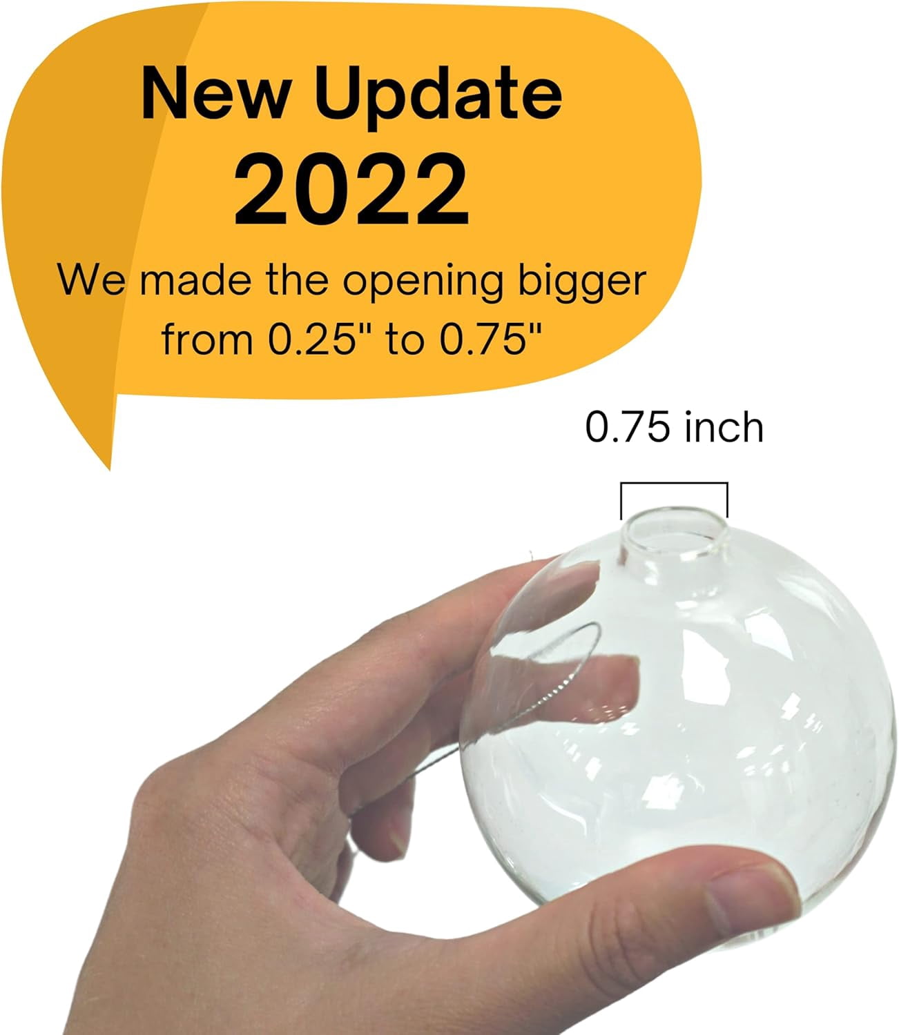 4E's Novelty 12 Pack 3.15 Inch Glass Christmas Ornament Balls - Large 80mm Fillable Clear Ornaments for Crafts Silver Ribbon for Christmas Decor