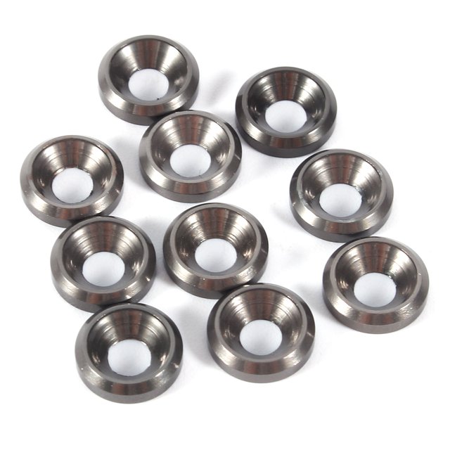 Arandelas de tornillo, 10 piezas Arandelas de tornillo de cabeza de aleación de aluminio avellanada anodizada M3 Arandelas de tornillo de cabeza plana Altamente versátiles