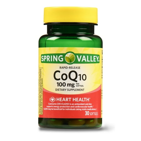 Spring Valley CoQ10 Rapid Release Softgels, 100 mg, 30 (The Best Coenzyme Q10 Supplement)