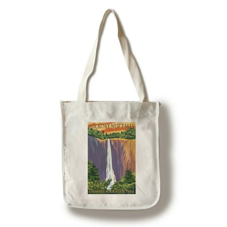Craigslist Of Hickory Nc Chimney Rock State Park, NC - Hickory Nut Falls - Lantern Press Poster (100% Cotton Tote Bag - Reusable) ()