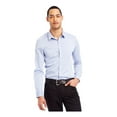 thumbnail image 2 of Kenneth Cole Mens Dobby Super Slim Button Up Shirt, Blue, Small, 2 of 2