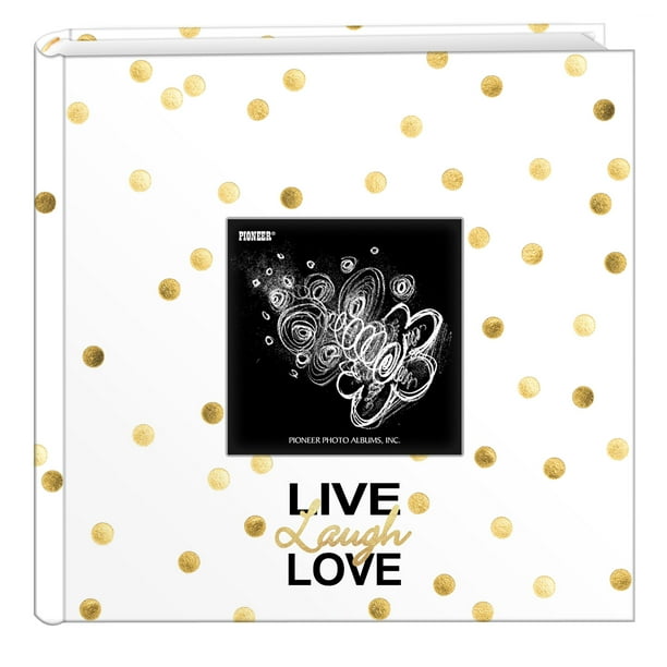 Pioneer Photo Albums Golden Dots Live Laugh Love Designer 200 Pkt 4x6