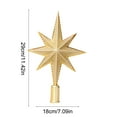 thumbnail image 3 of Bfogop Glitter Christmas Star Tree Topper for Holiday Decorations, Christmas Tree Decor for Holiday Ornament and Home Decor, Shatterproof Tree Toppers for Party Indoor ＆ Outdoor11 inch, 3 of 6