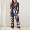 thumbnail image 3 of Bingfone Womens Pajama Sets Cat Icecream Print,Long Sleeve Loungewear Pajamas Set-Small, 3 of 9