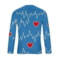thumbnail image 5 of WAENQINLA Valentine's Day Tops for Men Stylish Heart Print Long Sleeve T Shirts Mens Casual Crewneck Valentines Top Shirt, 5 of 5