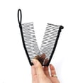 thumbnail image 2 of 2 piezas de pinzas de plátano peine para cabello grueso para mujeres accesorio de soporte de cola de caballo elástico ajustable peines dobles (negro_2p), 2 of 5