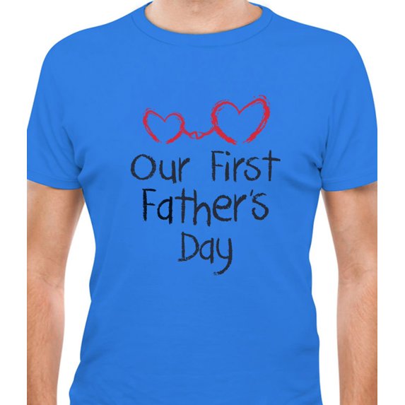 Tstars Mens Gifts for Dad Father's Day Shirts Our First Father's Day Great Gift Idea for a New Dad and Baby Cool Best Gift for Dad T Shirt