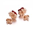 thumbnail image 2 of Yoursfs Sexy Red Rose Flower Studs Earrings For Women Gold Plated Crystal Wedding Post Fashion Jewelry Gifts, 2 of 6