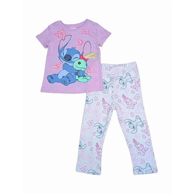 Conjunto Pijama Infantil Stitch con Pantalón Estampado Color Multicolor Talla 3