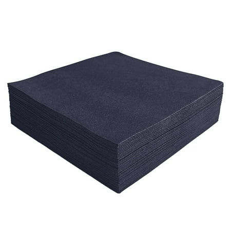 

50 pcs Thickened Napkins High-Grade Fashion Dust-Free Paper Mouth Cloth Placemats 15.85x 15.85 inch Cloth Napkin Set Washable Soft Dinner Napkins for Wedding Parties Banquet Napkin Black