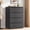 Black, variant on WoofPaw 4 Drawer Dresser for Bedroom, Black Dresser Chest of Drawers - Large Wood Dressers TV Stand with Deep Drawers Dressers for Living Room, Hallway, Entryway-Black