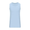 thumbnail image 4 of Puliio Womens Vest Tops Solid Color Round Neck Casual Sleeveless Top T Shirt Sumemr Loose Minimalist Versatile Female Camisole Tops, 4 of 6