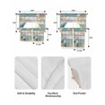 thumbnail image 5 of Teal Brown Beach Coastal Swag Curtains for Living Room/Bedroom Windows, Summer Nautical Coral Shell Botanical Vintage Kitchen Curtains and Valances Set 36 Inch Length, Swags Valance Curtain Panels, 5 of 5