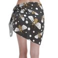 thumbnail image 2 of JUNZAN Women Chiffon Short Sarongs Cover Ups Beach Swimsuit Wrap Skirt,Honey Bees at Night, 2 of 7