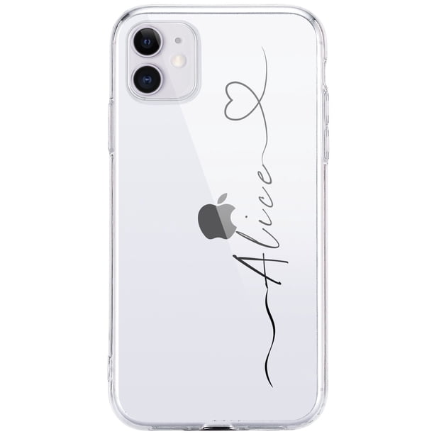 Nombre personalizado letras DIY para iPhone 14 13 Pro Max Funda 12 8 Plus SE 2020 Funda de silicona para niñas para iPhone 11 Pro Funda X XR 7 Tan Jianjun unisex