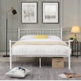 thumbnail image 2 of uhomepro Metal Bed Frame for Adults Teens Kids, Modern Full Size Platform Bed Frame with Headboard and Footboard, Bedroom Furniture with Metal Slat Support, No Box Spring Needed, White, Q18801, 2 of 13