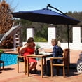 thumbnail image 6 of Sunnydaze 95" Navy Blue Solid Octagon Cantilever Umbrella with Solar LEDs, 6 of 16