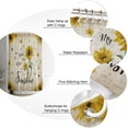 thumbnail image 5 of Yellow Sunflower Bees Shower Curtain Floral Vintage Shower Curtains for Bathroom Curtain Sets with Hooks Waterproof Fabric Bath Curtain Small Stall Size 36" x 72", 5 of 6