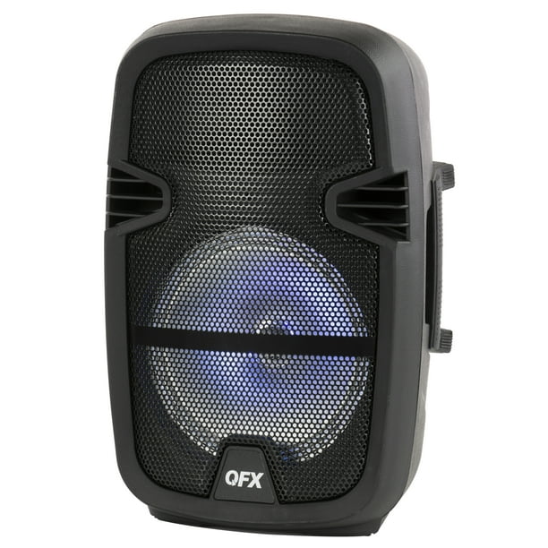 Zeestraat glas Secretaris QFX PBX-8074 8-inch, Portable Party Bluetooth Loudspeaker with Microphone &  Remote, Black - Walmart.com