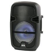 Restored QFX PBX8074 8in Portable Party Bluetooth Loudspeaker with Microphone & Remote (Refurbished)