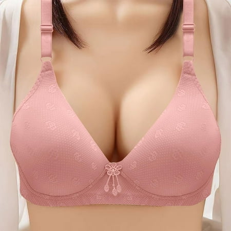 Push Up Bras for Women  Printed Wireless Bras Comfortable  Breathable Underwear Daily Bra  L