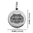 thumbnail image 2 of Stainless Steel Geometric Polygon Crocodile Animal Round Medallion Pendant Necklace, 2 of 3