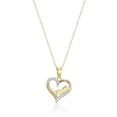 thumbnail image 2 of Forever Facets Mom Heart Cubic Zirconia 18" Pendant Necklace in Sterling Silver, Adult Female, 2 of 8