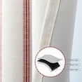 thumbnail image 3 of DriftAway Farmhouse Linen Blend Blackout Curtains 84 Inches Long for Bedroom Vertical Striped Printed Drapes Thermal Insulated Grommet Lined Window Treatments for Living Room 2 Panels W52 x L84 Red, 3 of 8