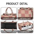 thumbnail image 4 of Large Capacity Tote Bag,Pioneer Flower Floral Print Pattern Handbag Fashion Luxury Tote Bag,15.7"x13"x 5.1" Inches,Laptop Compatible, 4 of 6