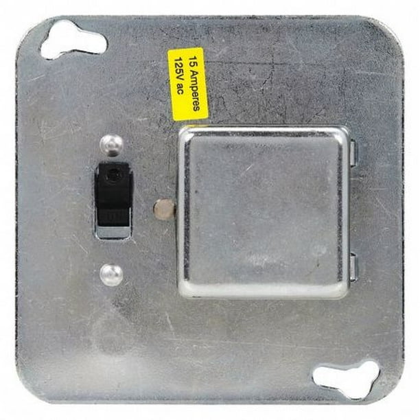 EATON BUSSMANN SSY Plug Fuse Box,Switch,4 in. Sq,1/2 HP