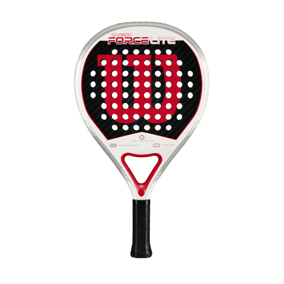 Wilson Carbon "Force Lite" Pop Tennis/Padel (White/Red) Paddle (WRT968900)