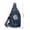 Dark Blue, variant on Sling Bags for Women Men, Cloth Small Crossbody Bags, Multi-Pocket Crescent Shoulder Bag Lightweight Tote Sports Chest Bag with Adjustable Strap Reflective Design for Outdoor Travel Commute