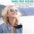 thumbnail image 5 of Neck Fan, Hand Free Portable Fan, USB Rechargeable 2000mAh Battery MINI Personal Necklace Fan, 3 Speeds 360 Degree Rotate Dual Wind Head Cooler for Travel, Outdoor, Sports (Black)) Brand: Little Joke, 5 of 7