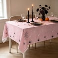 thumbnail image 6 of 2 Pack Web Print Plastic Halloween Tablecloth 43 x 71 Inch – Disposable Tablecloth Cover with Spiderweb Design, Ideal for Birthday, Themed Events & Halloween Party Decor (Pink), 6 of 7