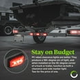 thumbnail image 3 of 2pc 2.5" Red LED Trailer Marker Light Black Bezel DOT FMVSS 108 SAE P2PC, 3 of 8