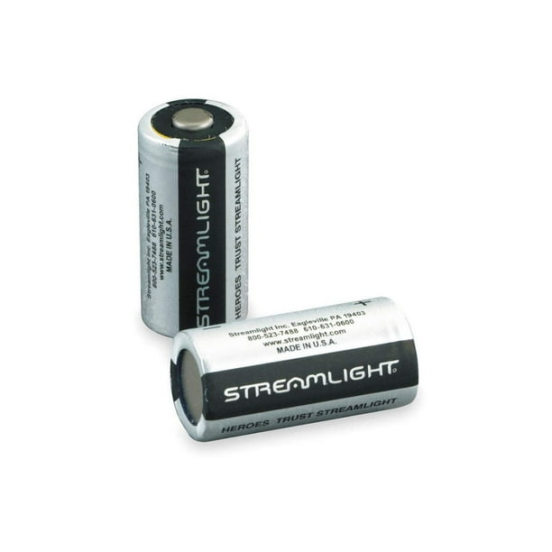 BATERIAS DE LITHIUM (CR123A) PAQUETE CON 2 MARCA STREAMLIGHT