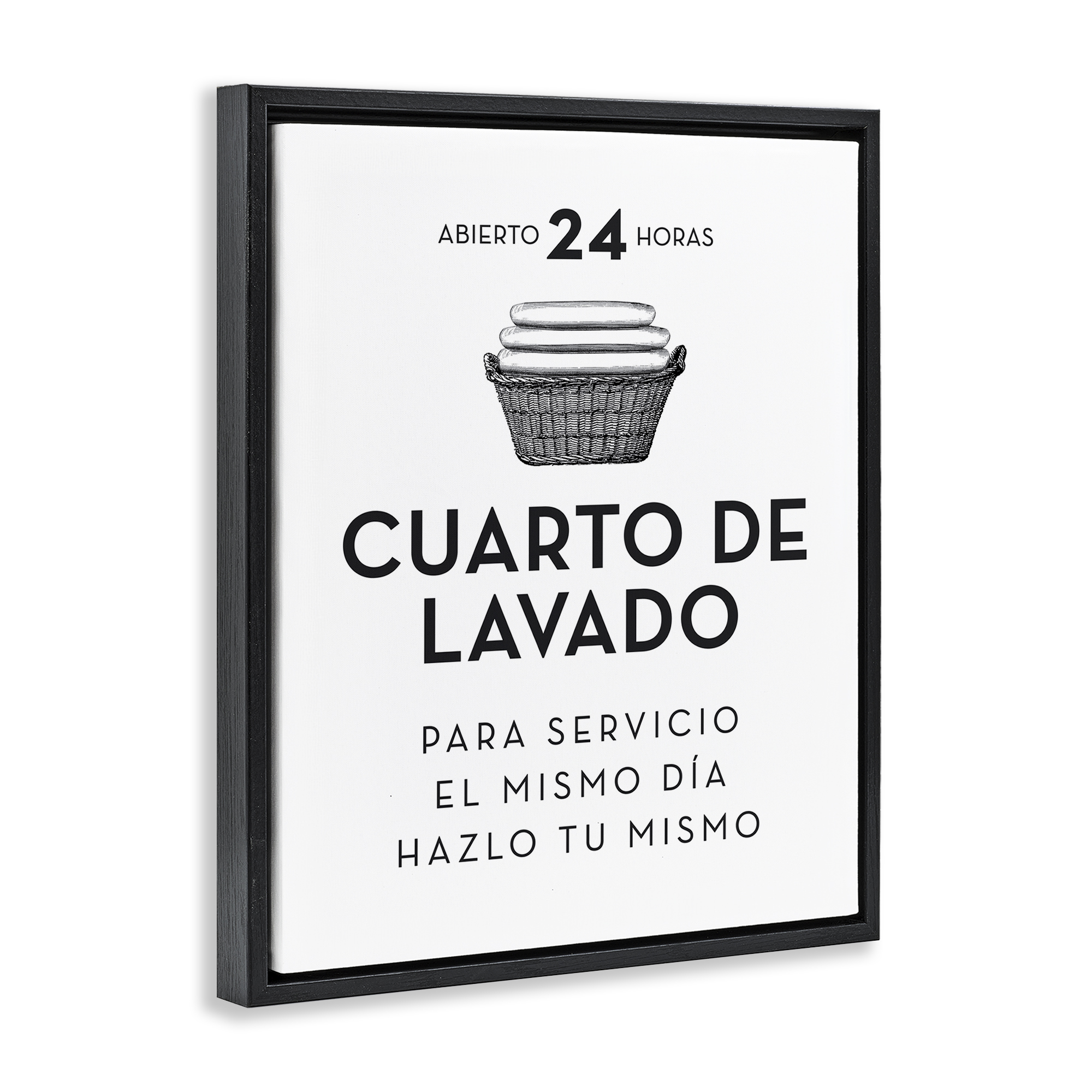 Stupell Industries Publicidad Día de Lavandería Bath & Laundry Painting Black Floater Framed Art Print Wall Art, 25 x 31