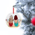 thumbnail image 3 of Fiudx Liquidación de ahorros de verano Colgante navideño personalizado de Iron Art con una bonita niña para decoración navideña, 3 of 7