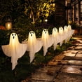 thumbnail image 5 of Halloween Solar Ghost Lights with Warm White Led and Stake Design, 6-Pack, White, for Outdoor Yard and Pathway, Halloween Decorations, 5 of 5