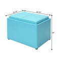 thumbnail image 6 of Convenience Concepts Designs4Comfort Accent Storage Ottoman - Finish:Blue-Finish:Teal, 6 of 8